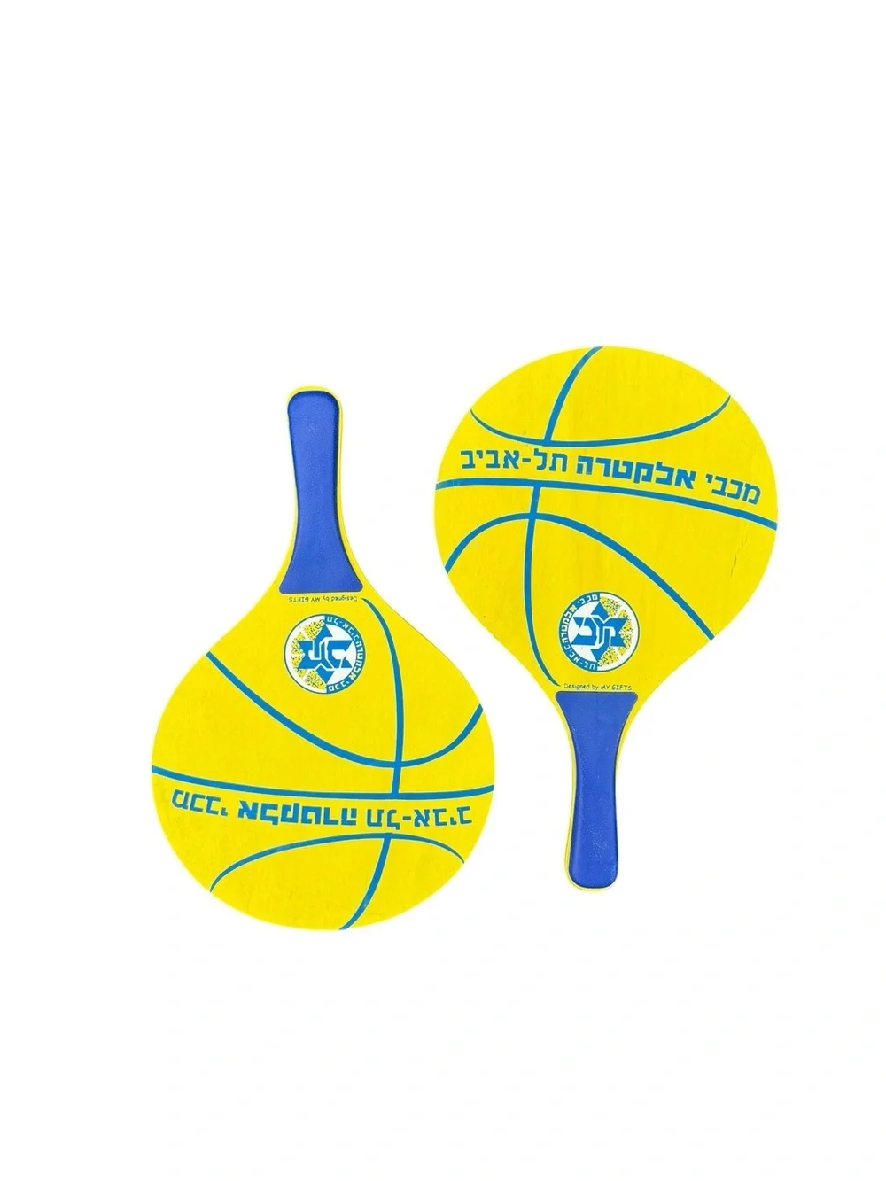 VINTAGE EUC Maccabi Tel Aviv FC beach paddleball sets Kadima beach toy no ball